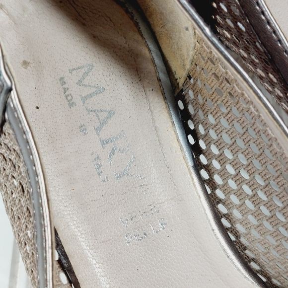Mary Silver Metallic Heel Pumps A 530 - Picture 11 of 13